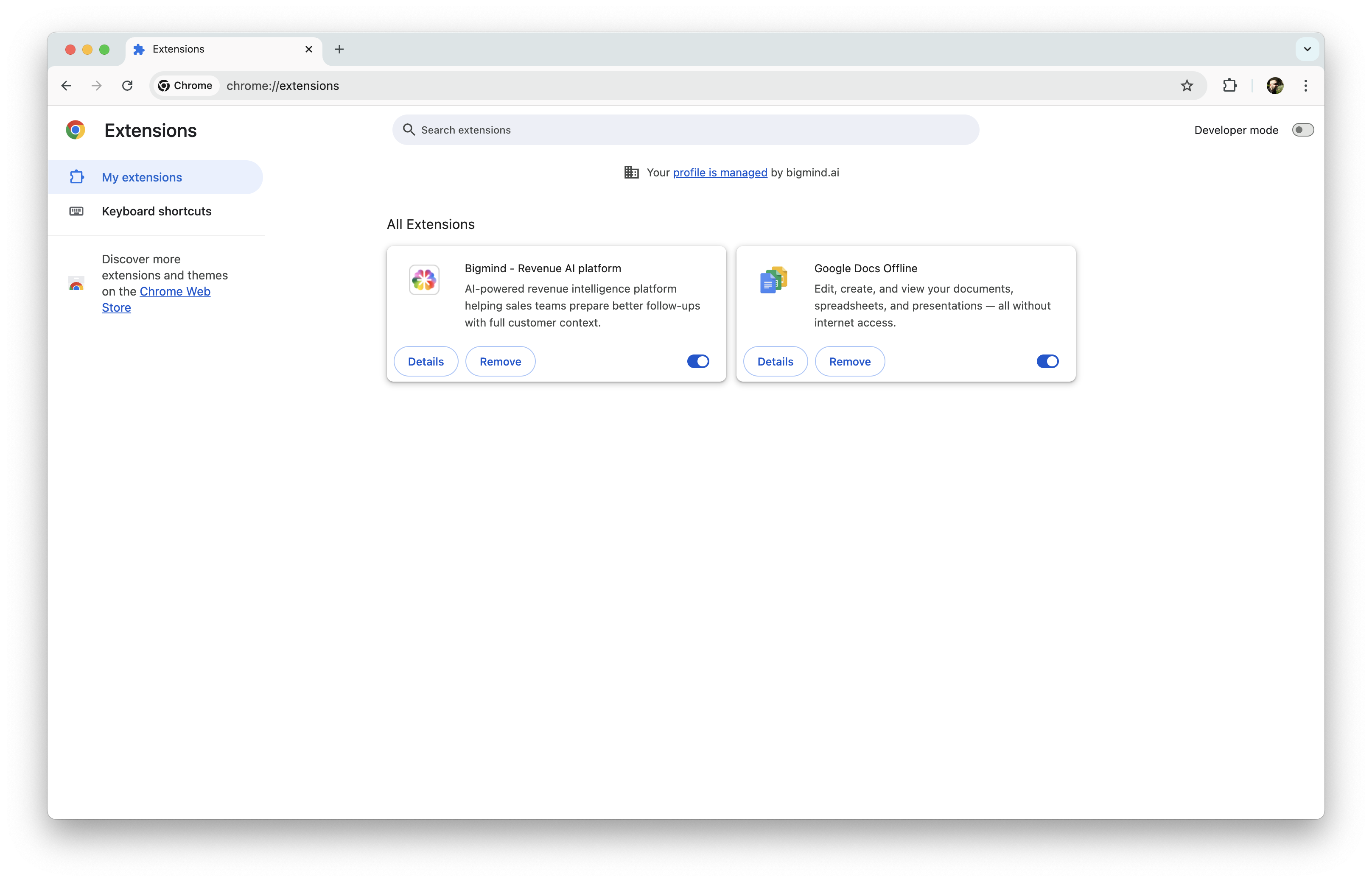 Go to Chrome Extension Page