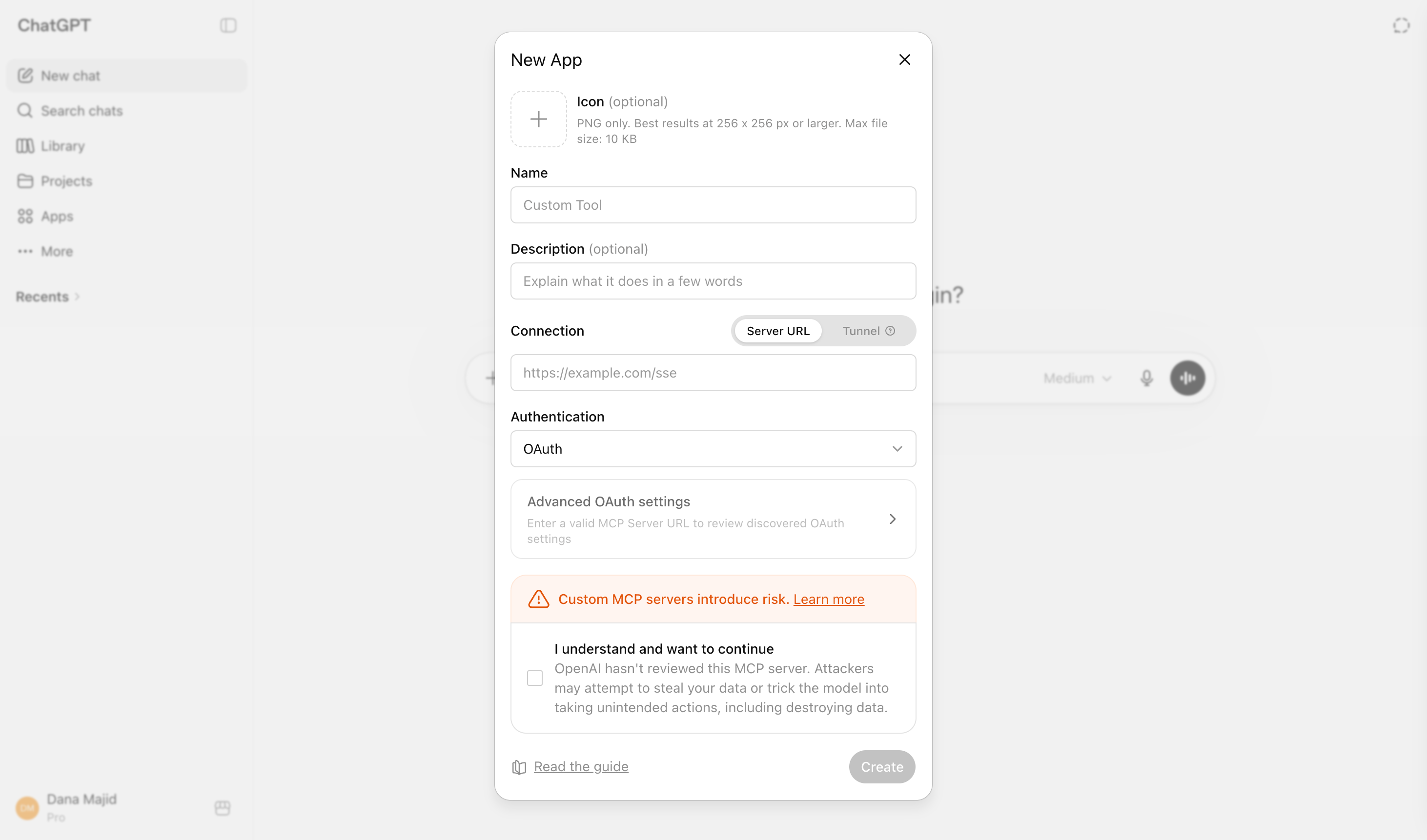 Create a ChatGPT app